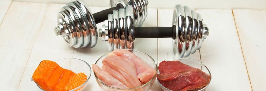 Rebanadas de pescado, aves y ternera en el menú de dieta proteica